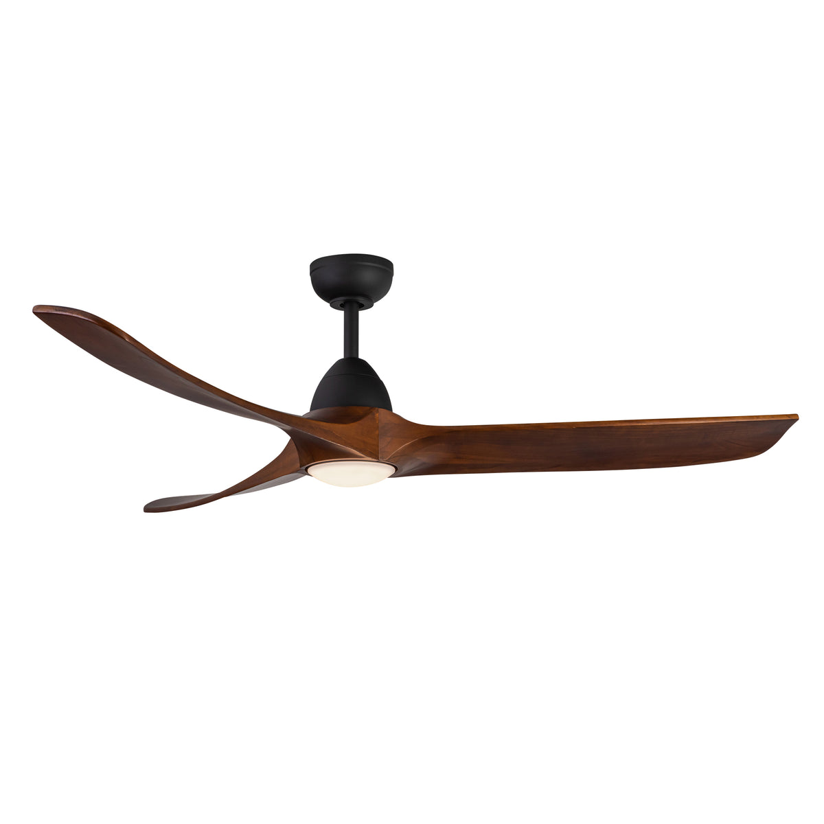 Ventilateur de plafond Baylor Noir mat / Noyer foncé, Yes – Kuzco Lighting