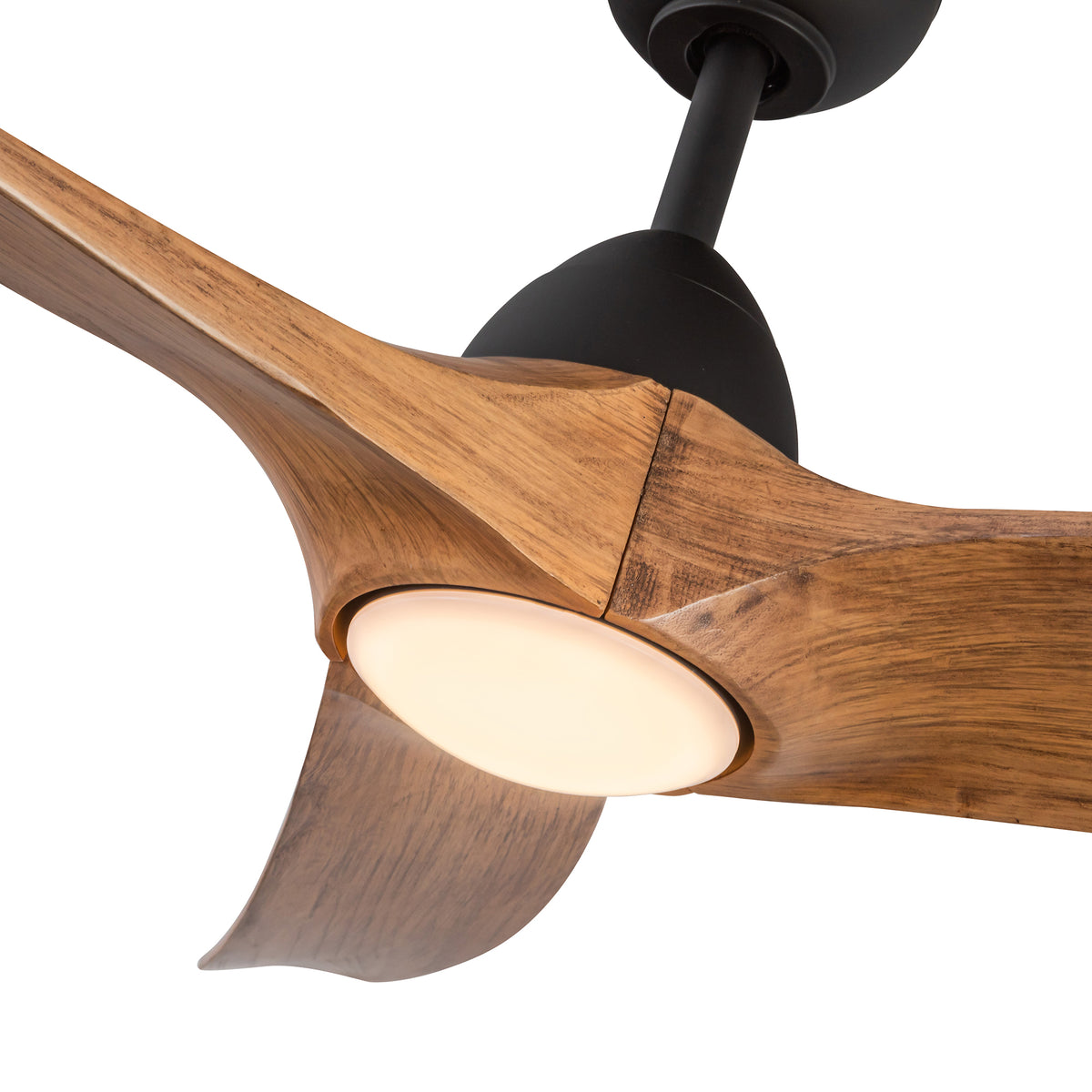 Ventilateur de plafond Baylor Noir mat / Bois naturel, Yes – vue 5
