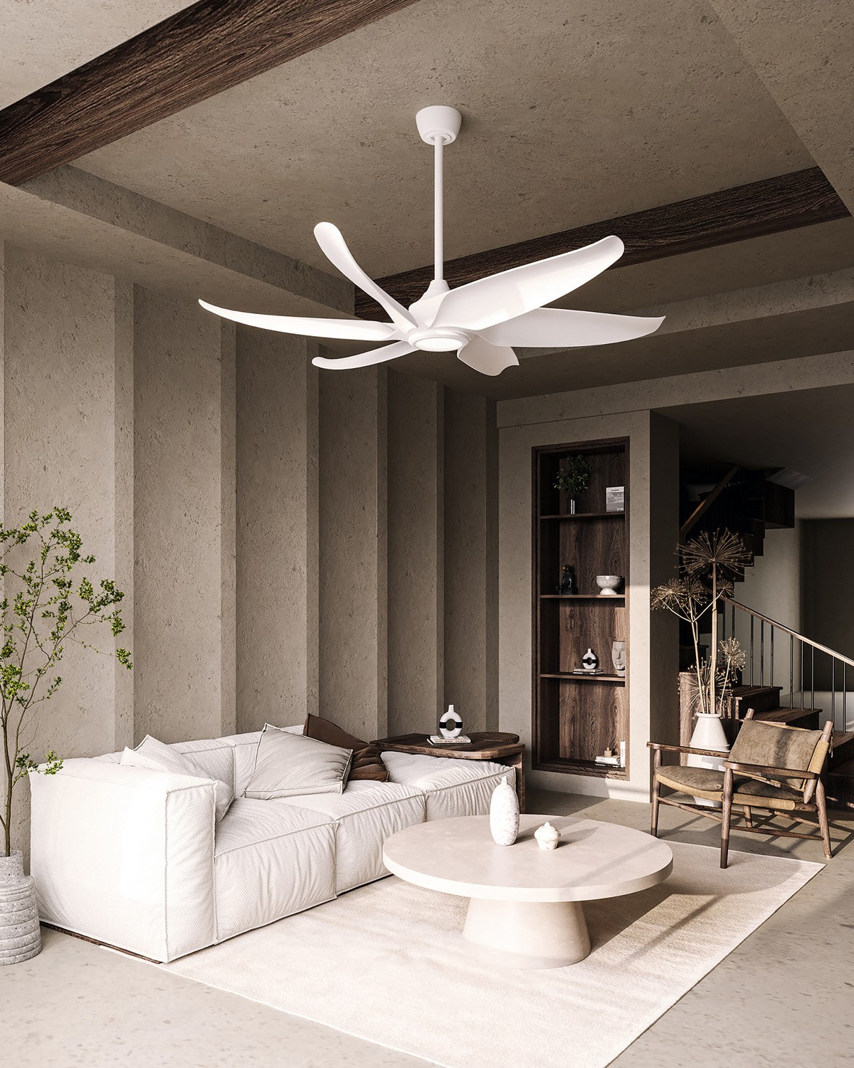 Ventilateur de plafond Coronado Blanc, 59 5/8" – vue 6