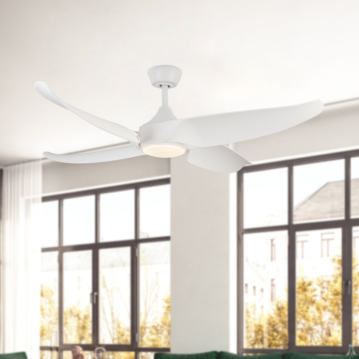 Ventilateur Coronado - Blanc mat 55 5/8" by Kuzco Lighting | Luminaires & cie