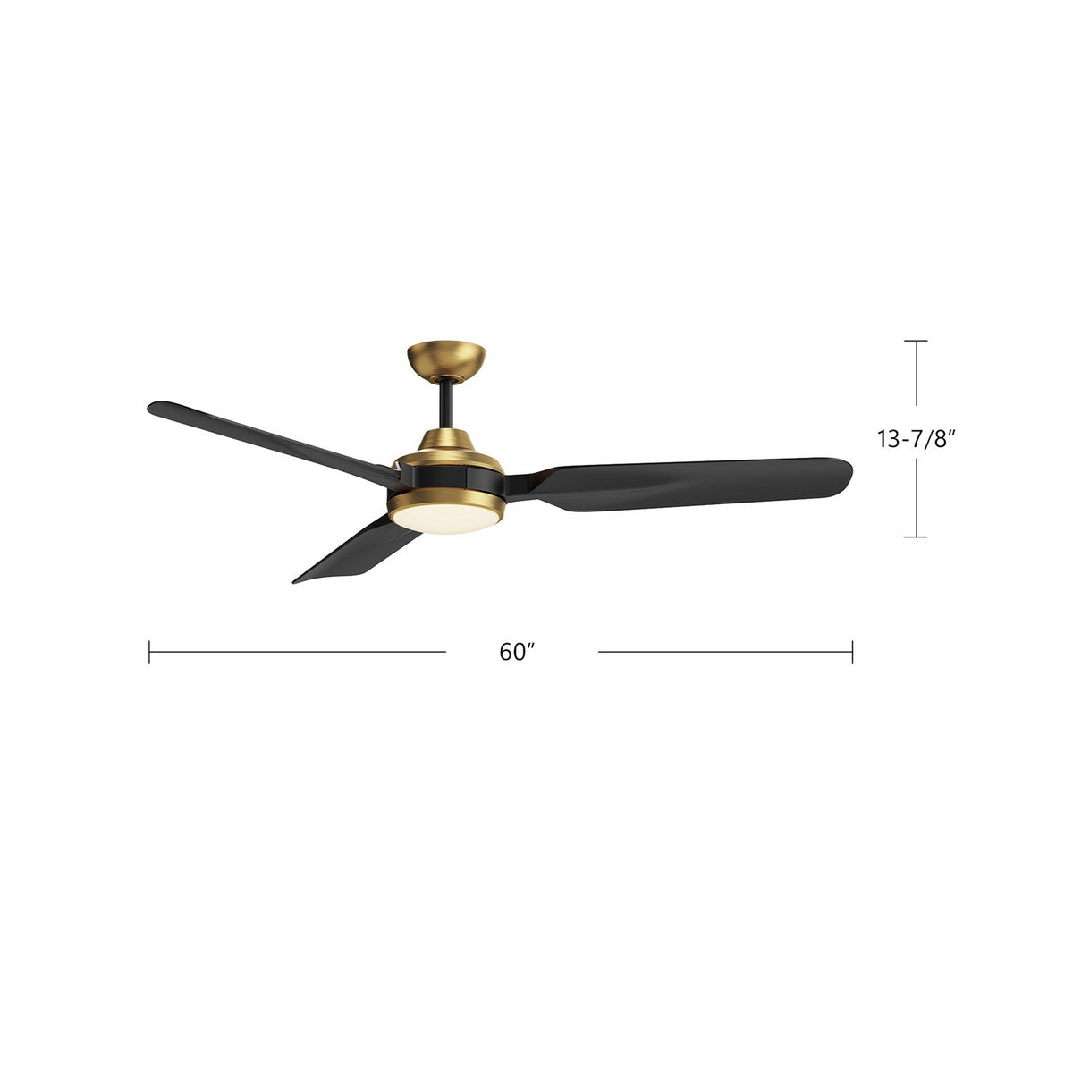 Ventilateur de plafond Fremont Or brossé – vue 6