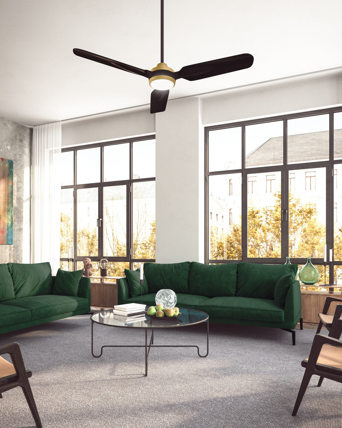 Ventilateur de plafond Fremont Or brossé – vue 9