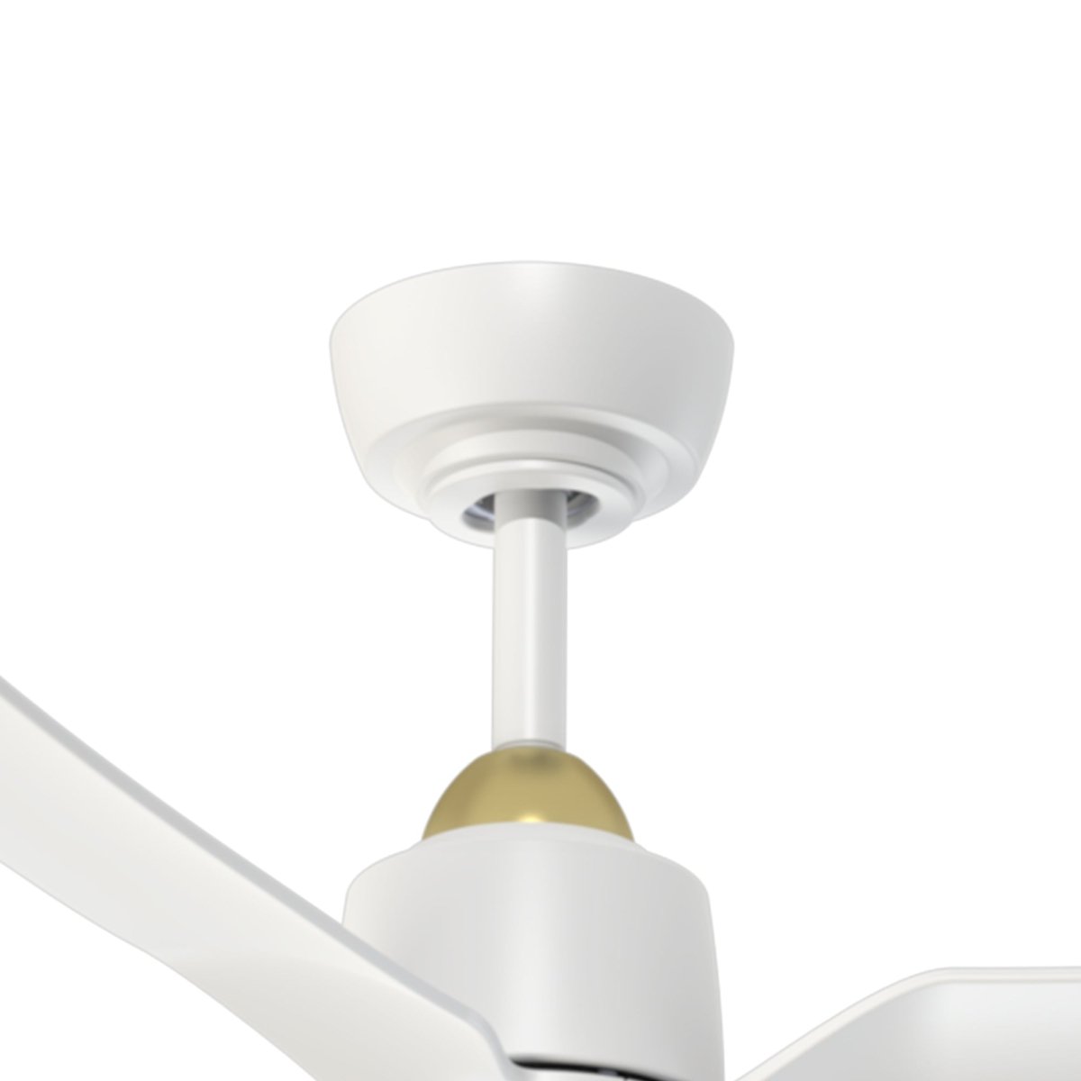 Ventilateur Hugo - Or brossé / blanc mat 42 3/8" by Kuzco Lighting | Luminaires & cie