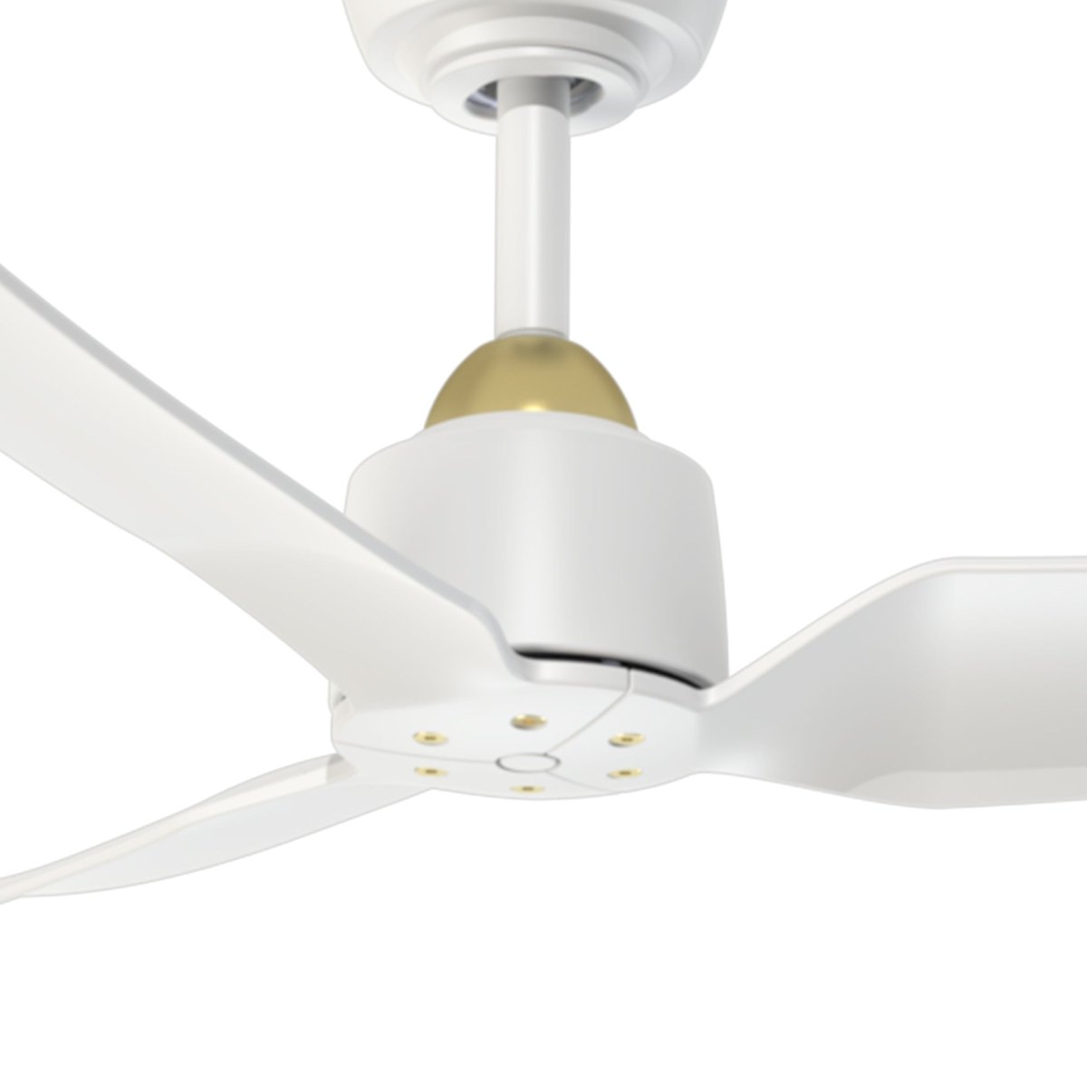 Ventilateur Hugo - Or brossé / blanc mat 42 3/8" by Kuzco Lighting | Luminaires & cie