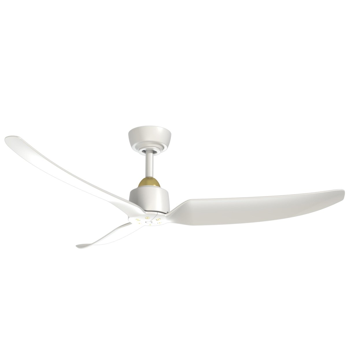 Ventilateur Hugo - Or brossé / blanc mat 52" by Kuzco Lighting | Luminaires & cie