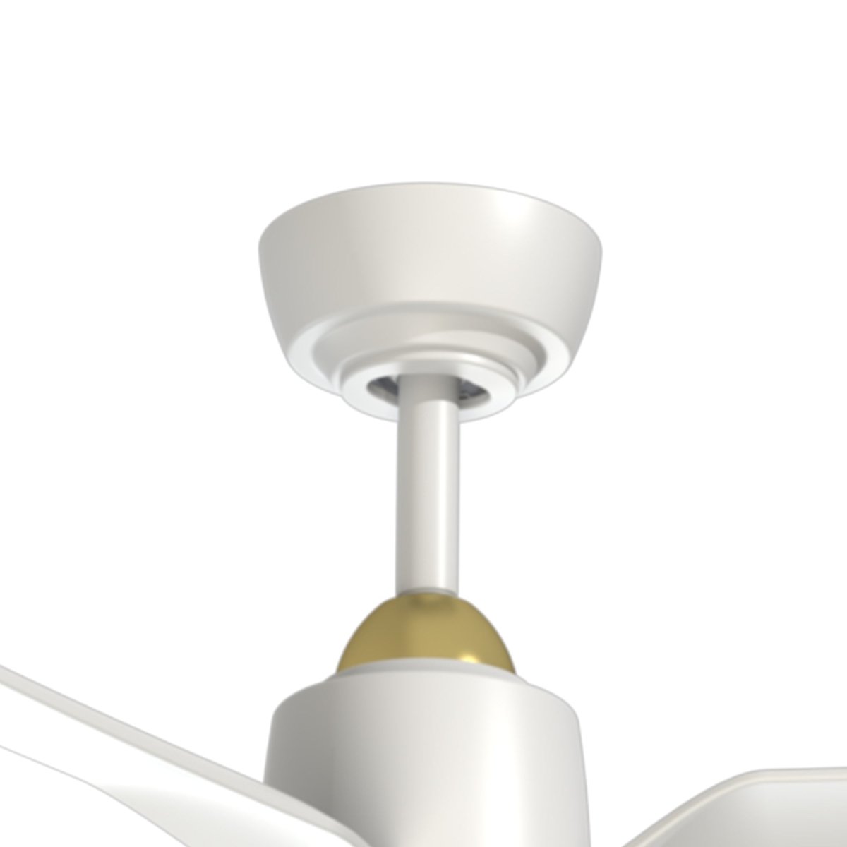 Ventilateur Hugo - Or brossé / blanc mat 52" by Kuzco Lighting | Luminaires & cie