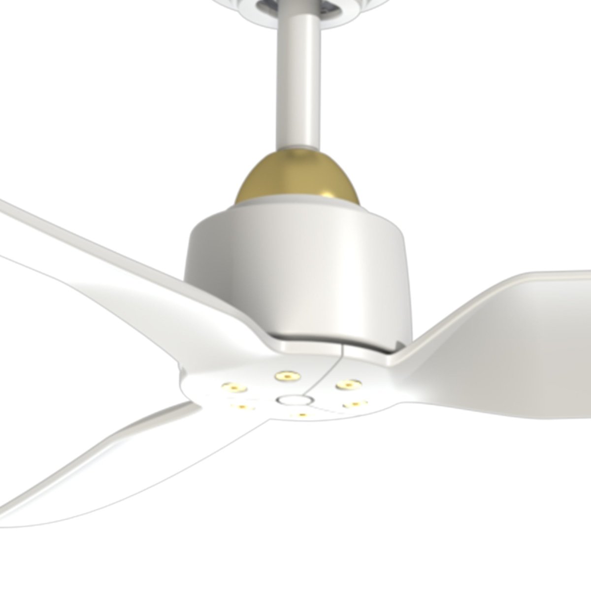 Ventilateur Hugo - Or brossé / blanc mat 52" by Kuzco Lighting | Luminaires & cie