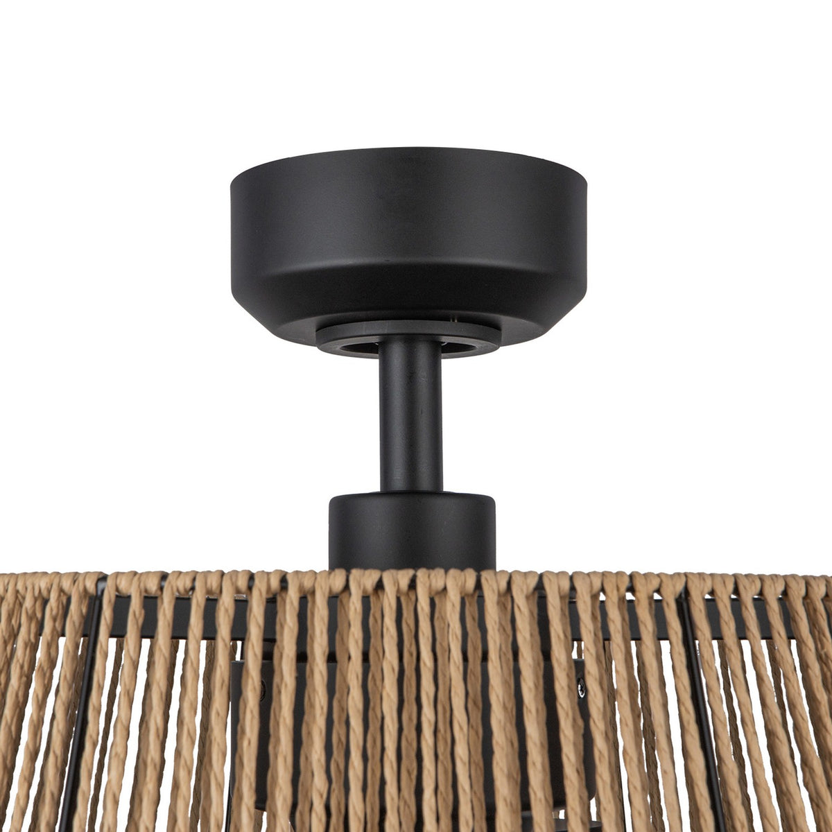 Ventilateur décoratif (Fandelier) Isla Noir mat / Corde tressée – vue 4