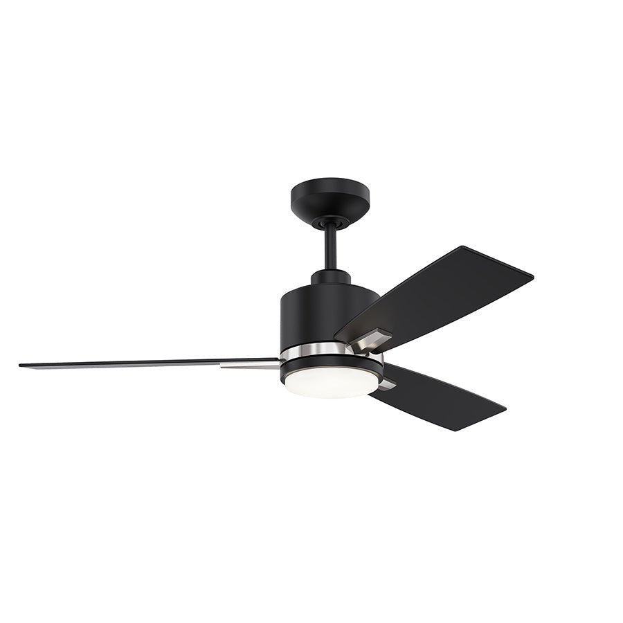Ventilateur Nuvel - Noir et nickel satiné 42" by Kendal | Luminaires & cie