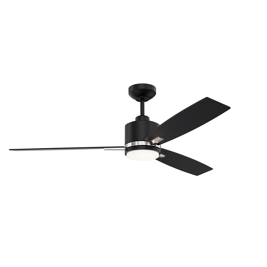 Ventilateur Nuvel - Noir et nickel satiné 52" by Kendal | Luminaires & cie