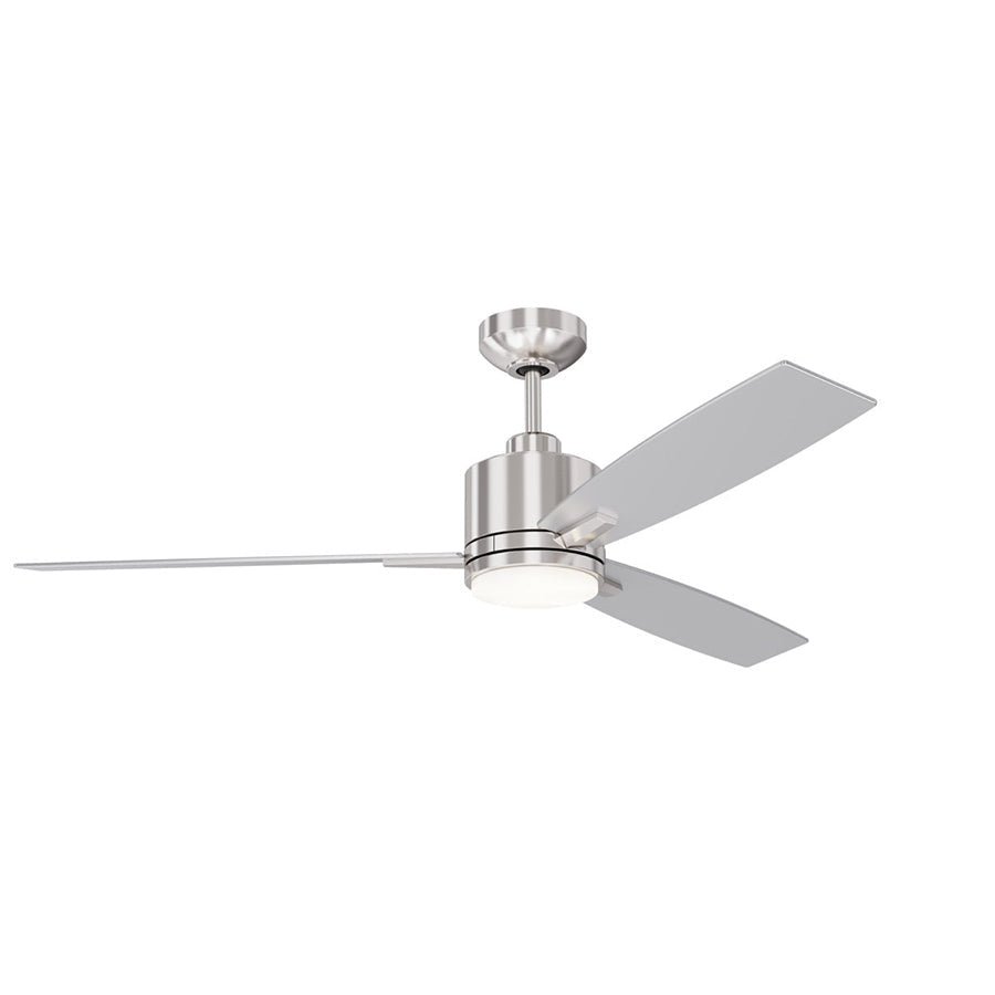 Ventilateur Nuvel - Nickel satiné 52" by Kendal | Luminaires & cie