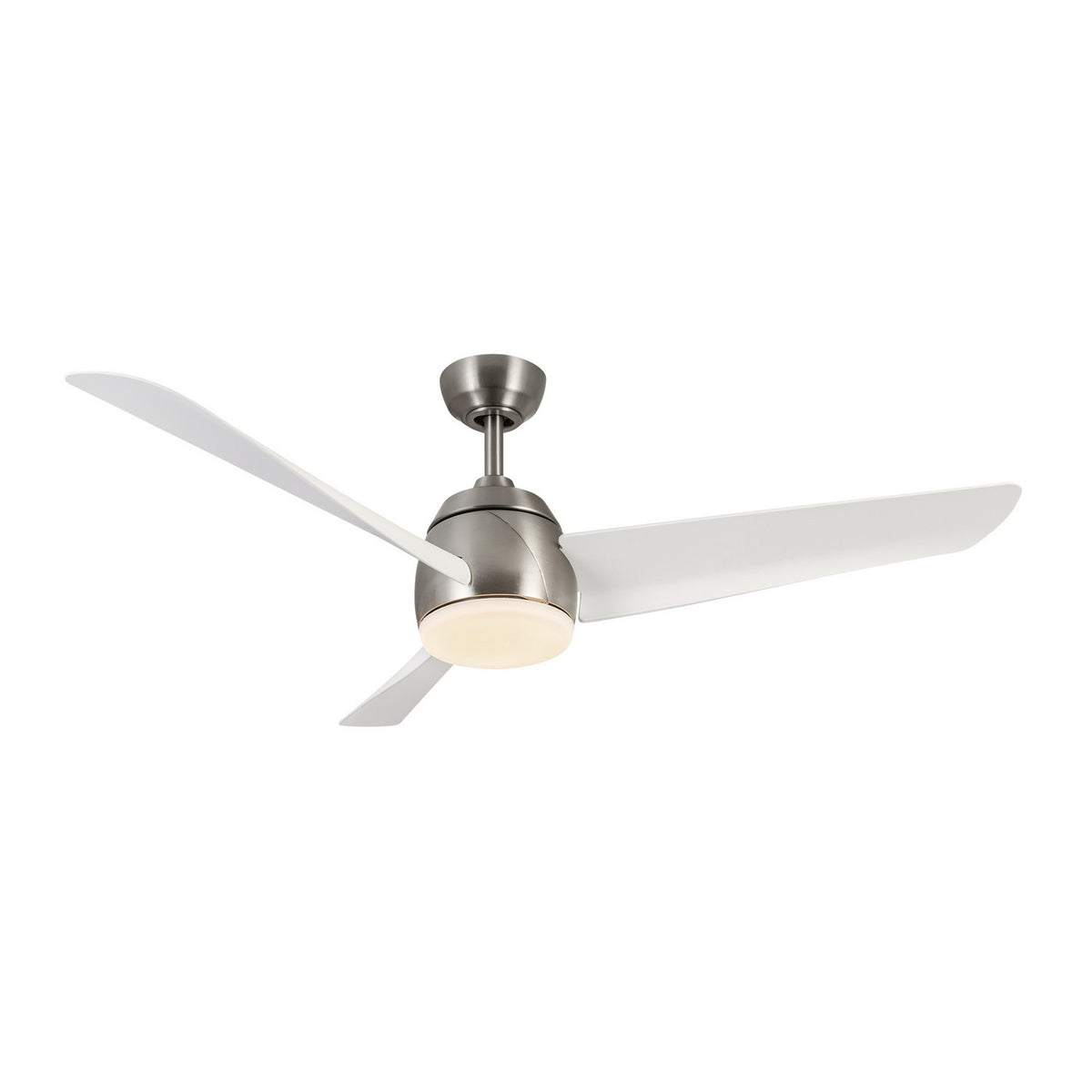 Ventilateur de plafond Thalia Nickel brossé / Blanc mat, 16 1/8" – Kuzco Lighting