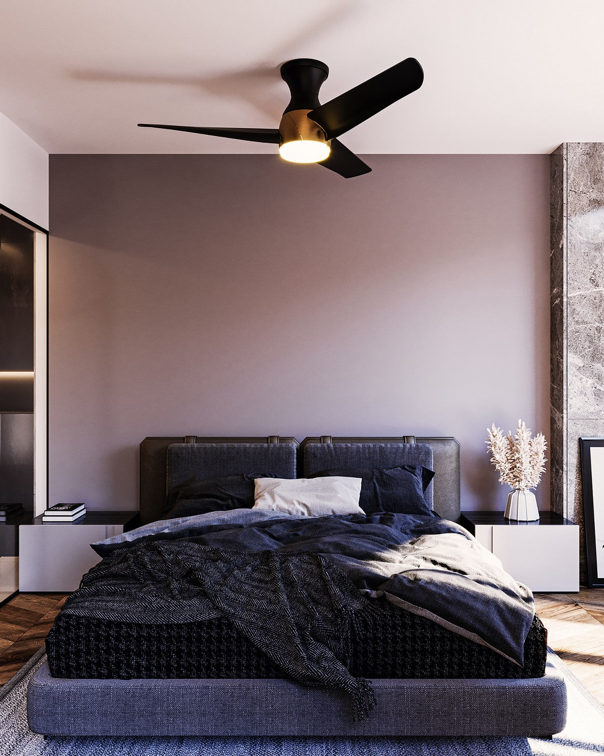 Ventilateur de plafond Thalia Or brossé / Noir, 14 1/8" – vue 9