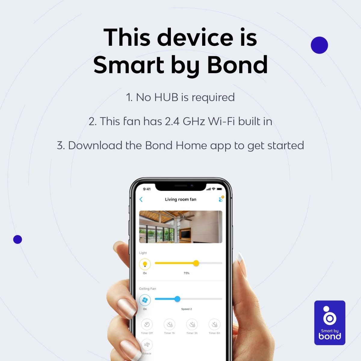 Ventilateur Thalia - Or brossé / blanc mat 16 1/8" by Kuzco Lighting | Luminaires & cie