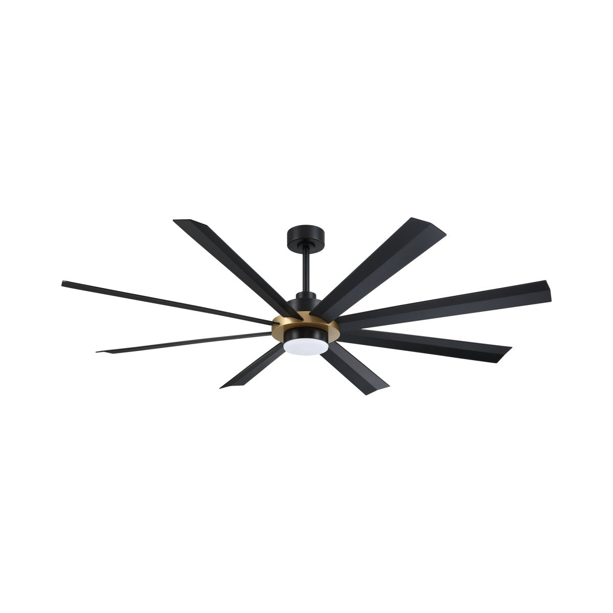Ventilateur Venn - Noir et laiton 72" by Kendal | Luminaires & cie