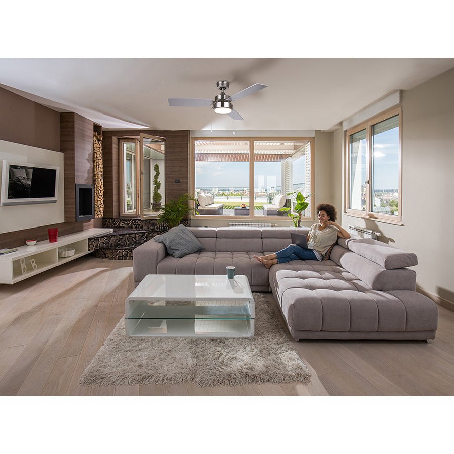 Ventilateur Wallis - Nickel brossé by Canarm | Luminaires & cie