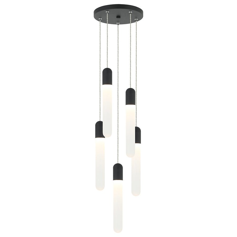 Chandelier Aydin - Noir mat 8 3/8" (5 Lumières) by Matteo Lighting | Luminaires & cie