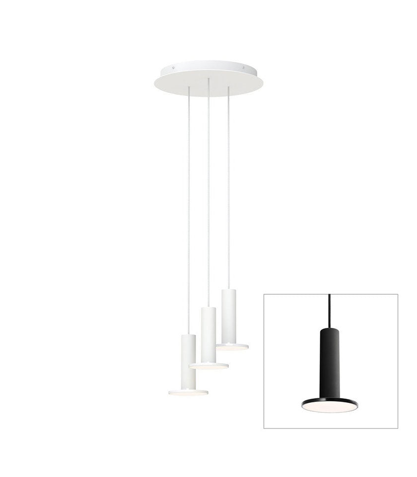 Chandelier Cielo 3 - Noir / Noir - Cordon Noir by Pablo Designs | Luminaires & cie