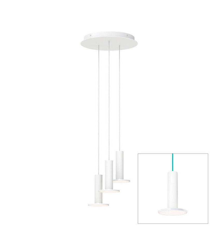 Chandelier Cielo 3 - Noir / Noir - Cordon Noir by Pablo Designs | Luminaires & cie