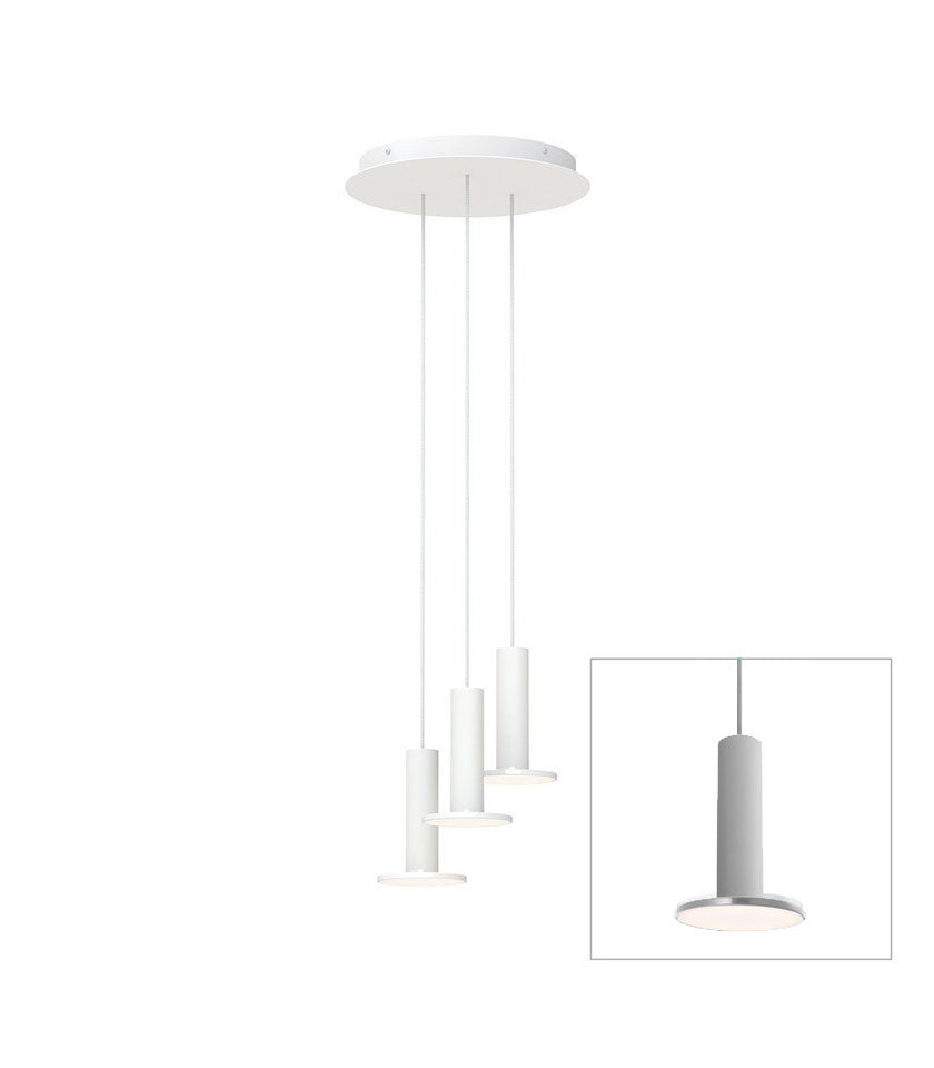 Chandelier Cielo 3 - Noir / Noir - Cordon Noir by Pablo Designs | Luminaires & cie