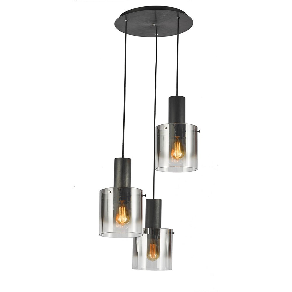 Chandelier Henley 3 Light - Noir Satiné by Artcraft | Luminaires & cie
