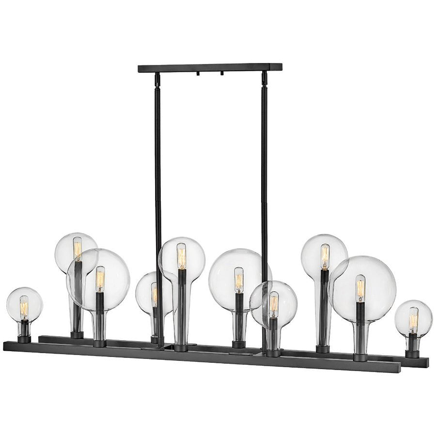 Chandelier linéaire Alchemy - Noir by Hinkley | Luminaires & cie