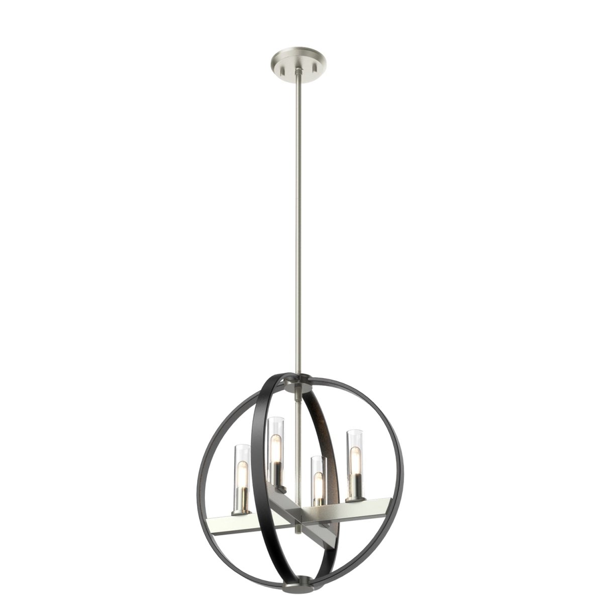 Chandelier Mont Royal - Nickel satiné et graphite 16" by DVI Lighting | Luminaires & cie