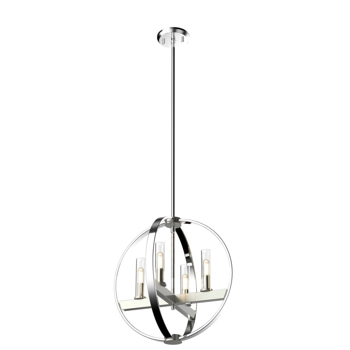 Chandelier Mont Royal - Nickel satiné et graphite 16" by DVI Lighting | Luminaires & cie