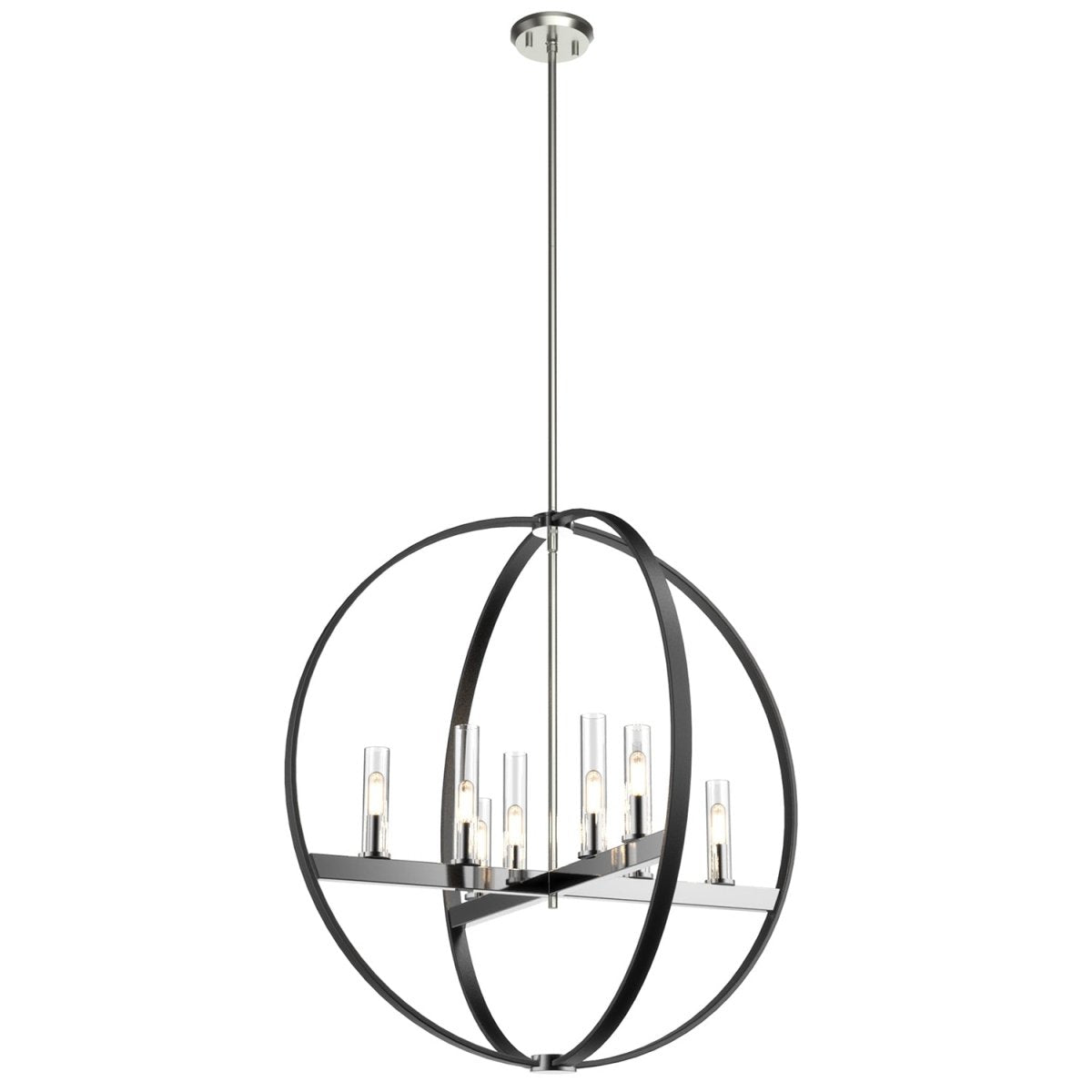 Chandelier Mont Royal - Nickel satiné et graphite 20" by DVI Lighting | Luminaires & cie
