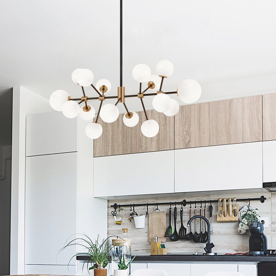 Chandelier Novu - 8 - lights by Matteo Lighting | Luminaires & cie