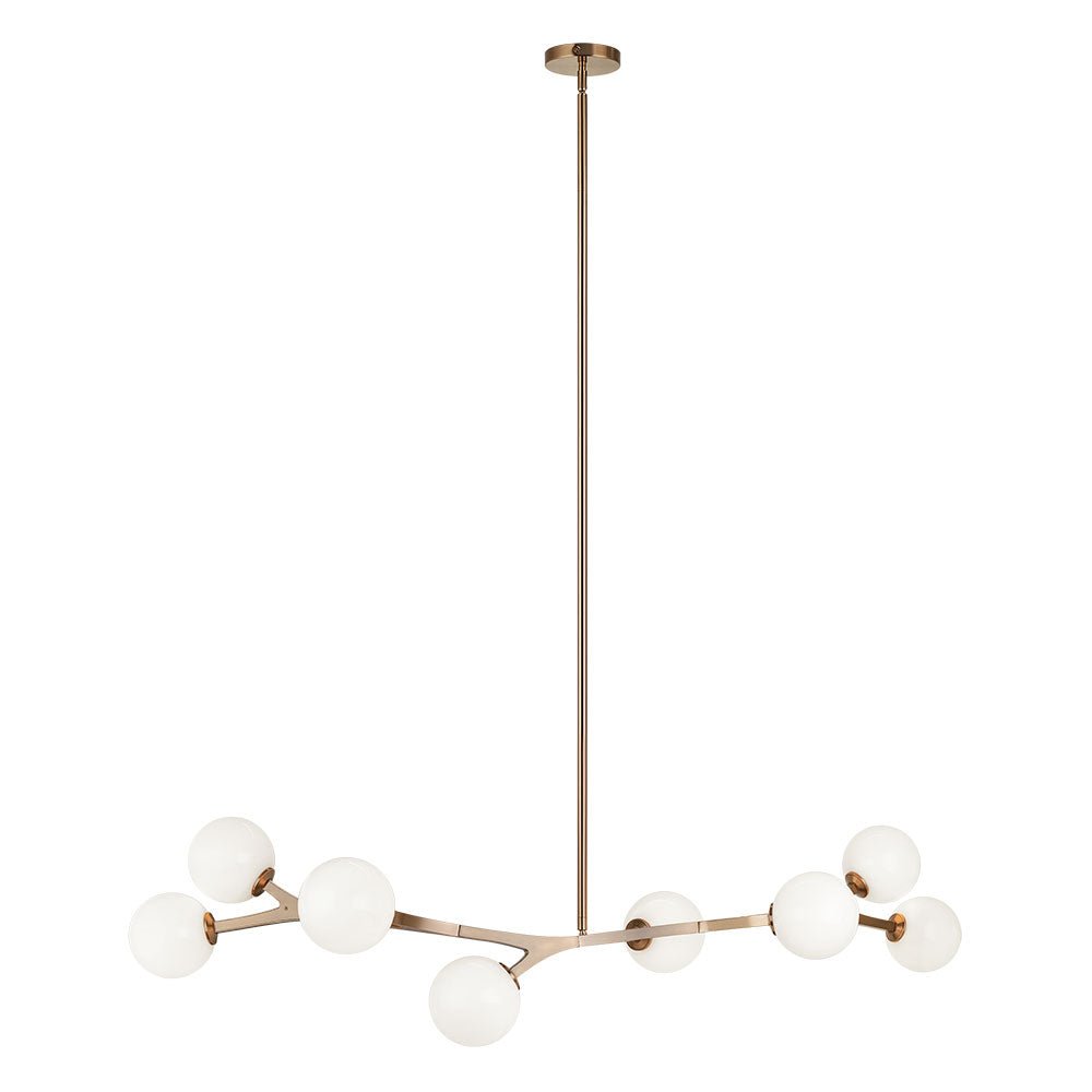Chandelier Rami - Laiton doré vieilli 55" x 15" by Matteo Lighting | Luminaires & cie