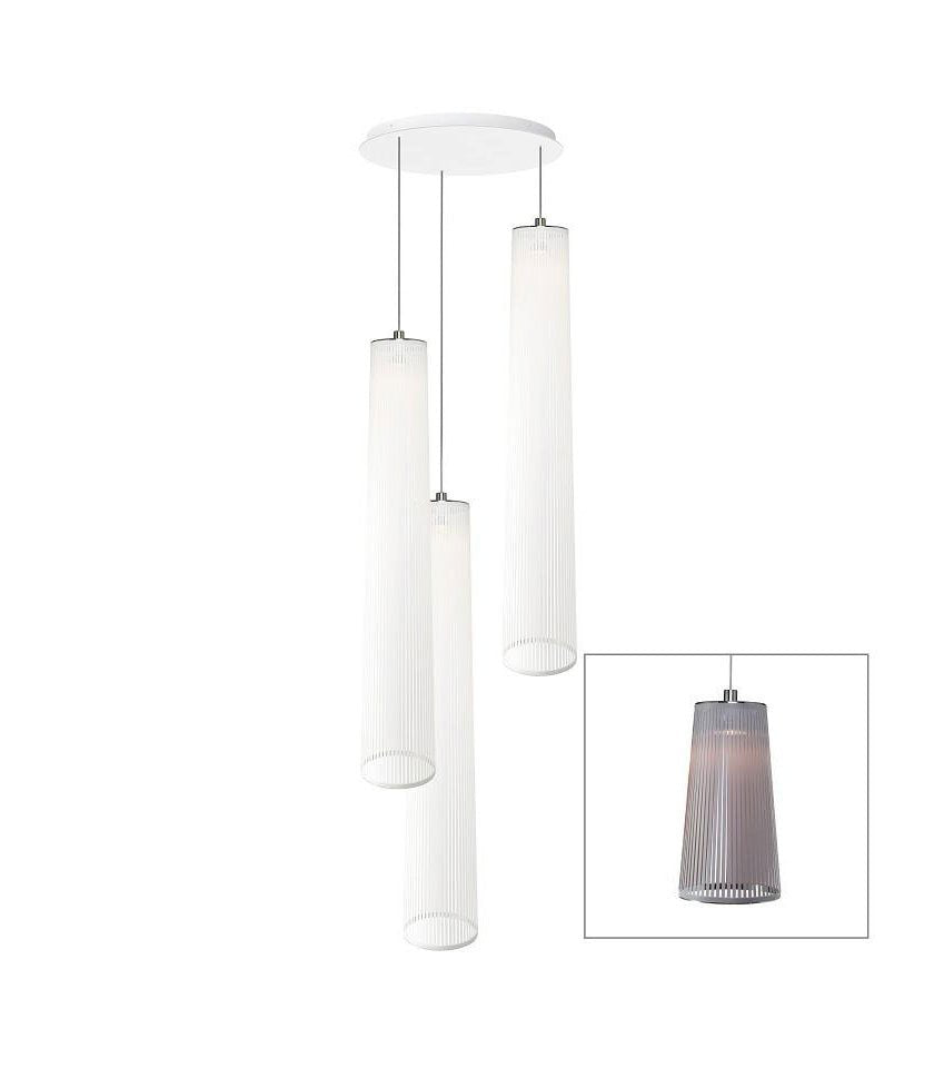 Chandelier Solis - Argent 72 pouces 3 by Pablo Designs | Luminaires & cie