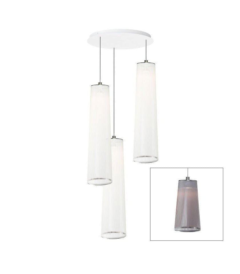 Chandelier Solis - Argent 72 pouces 3 by Pablo Designs | Luminaires & cie