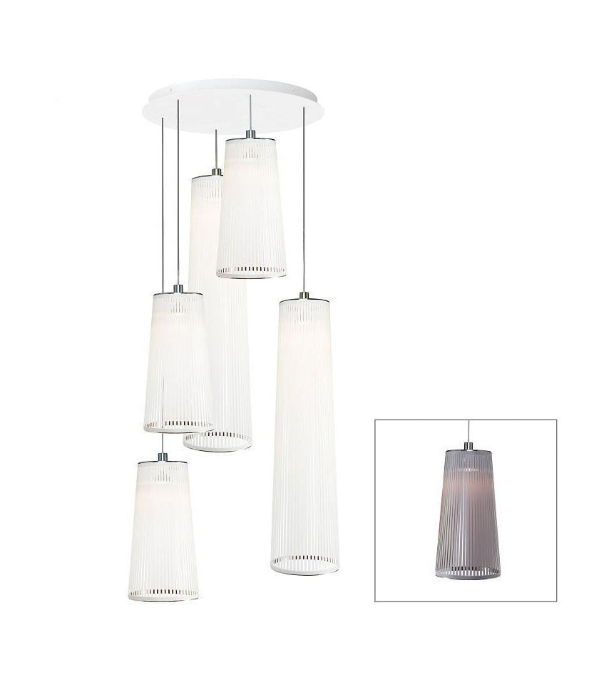 Chandelier Solis - Argent 72 pouces 3 by Pablo Designs | Luminaires & cie