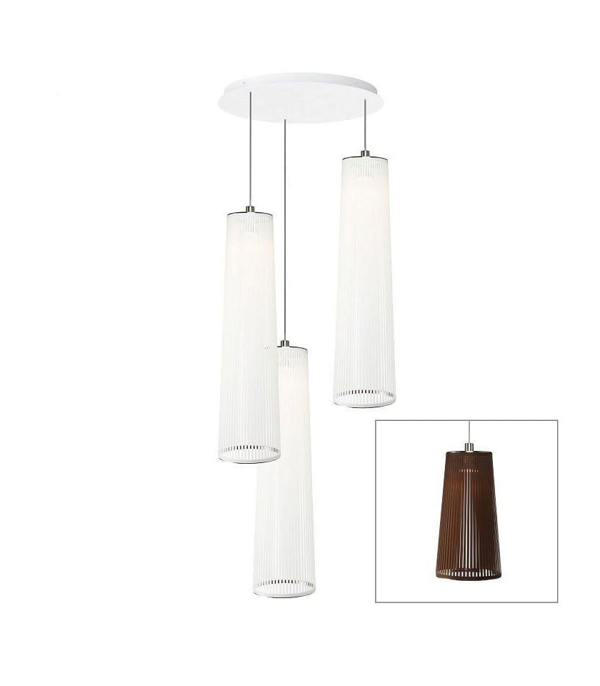 Chandelier Solis - Argent Mix 24 - 48 pouces 5 by Pablo Designs | Luminaires & cie