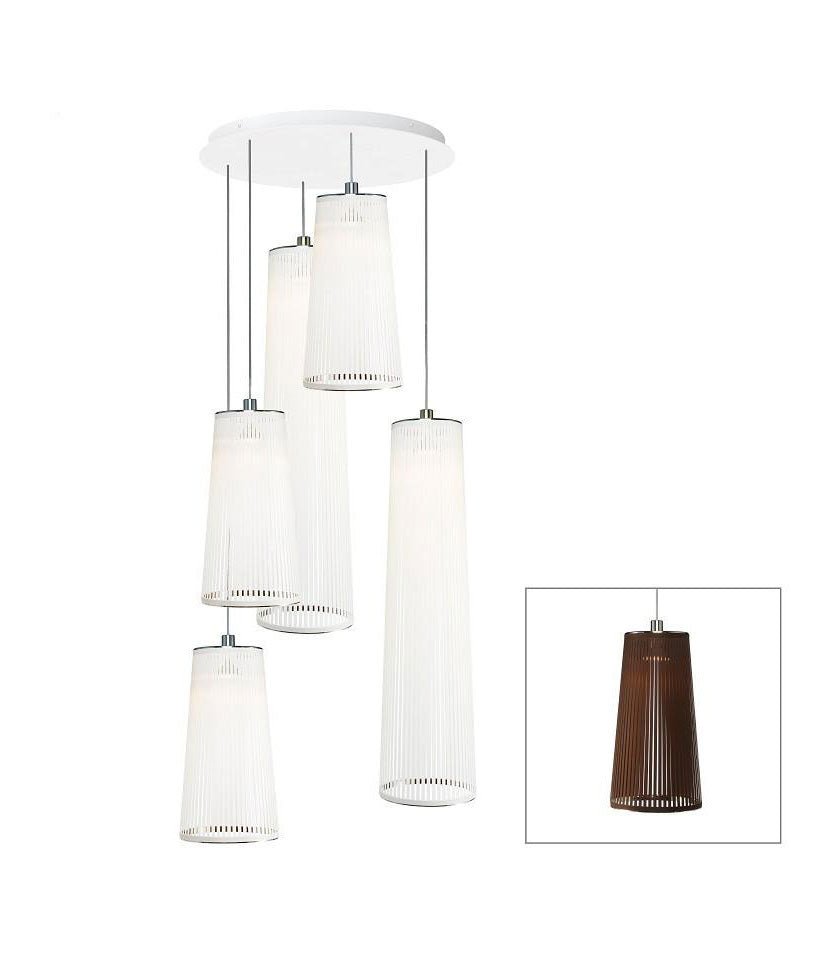 Chandelier Solis - Argent Mix 48 - 72 pouces 5 by Pablo Designs | Luminaires & cie