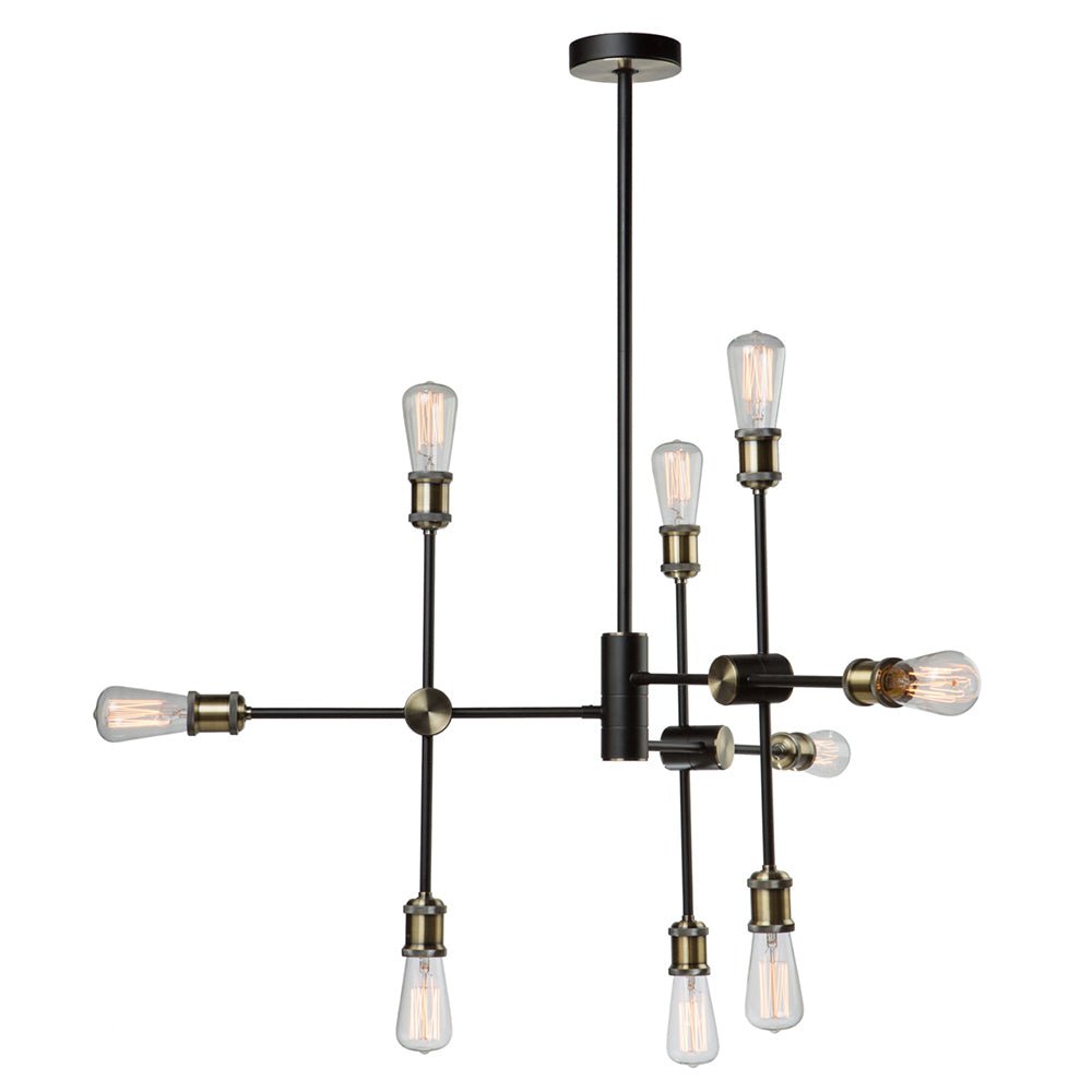 Chandelier Tribeca - Nickel Poli 20" by Artcraft | Luminaires & cie