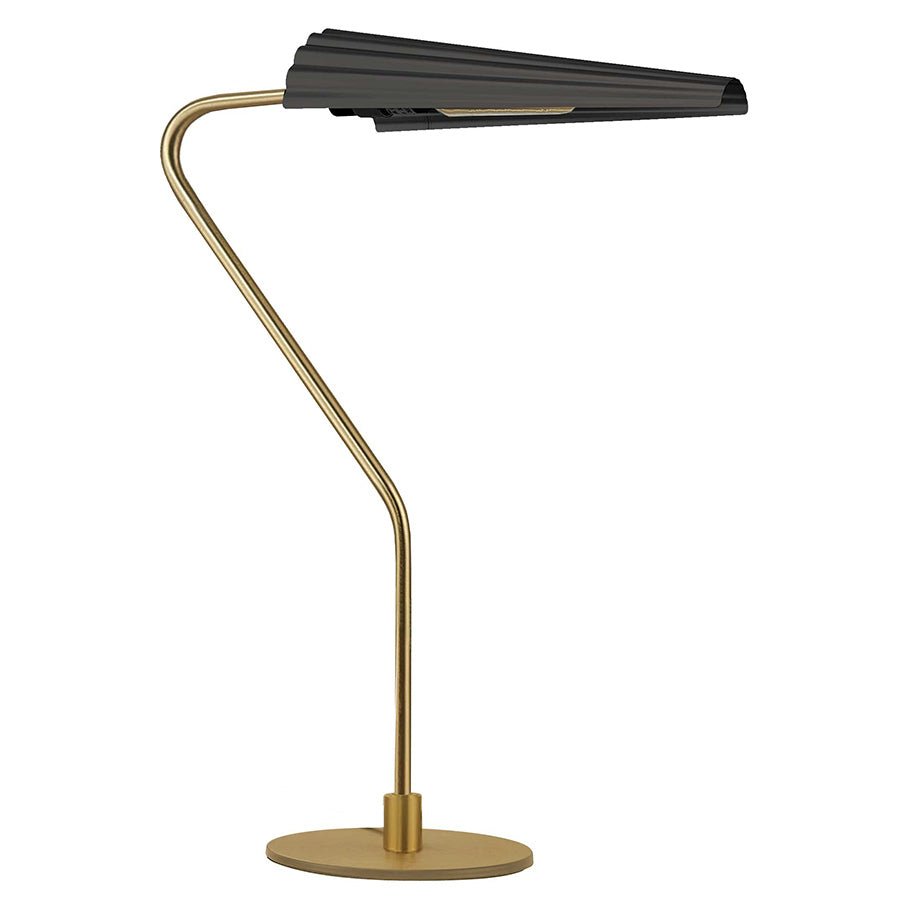 Lampe de bureau Cassie - Laiton vieilli et noir mat by Dainolite | Luminaires & cie