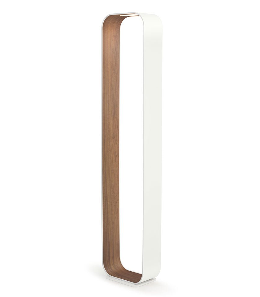 Lampe de plancher Contour - Blanc / Noyer by Pablo Designs | Luminaires & cie