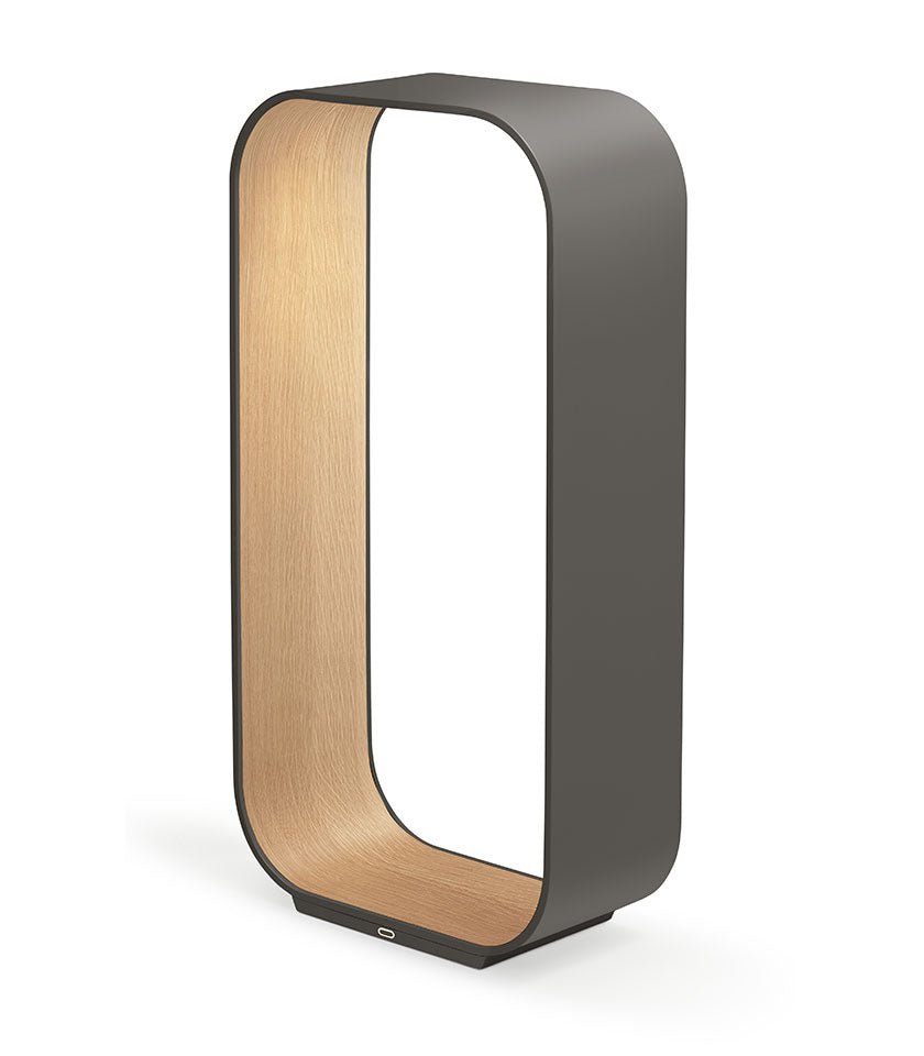 Lampe de table Contour - Graphite / Chêne Blanc 25 pouces by Pablo Designs | Luminaires & cie