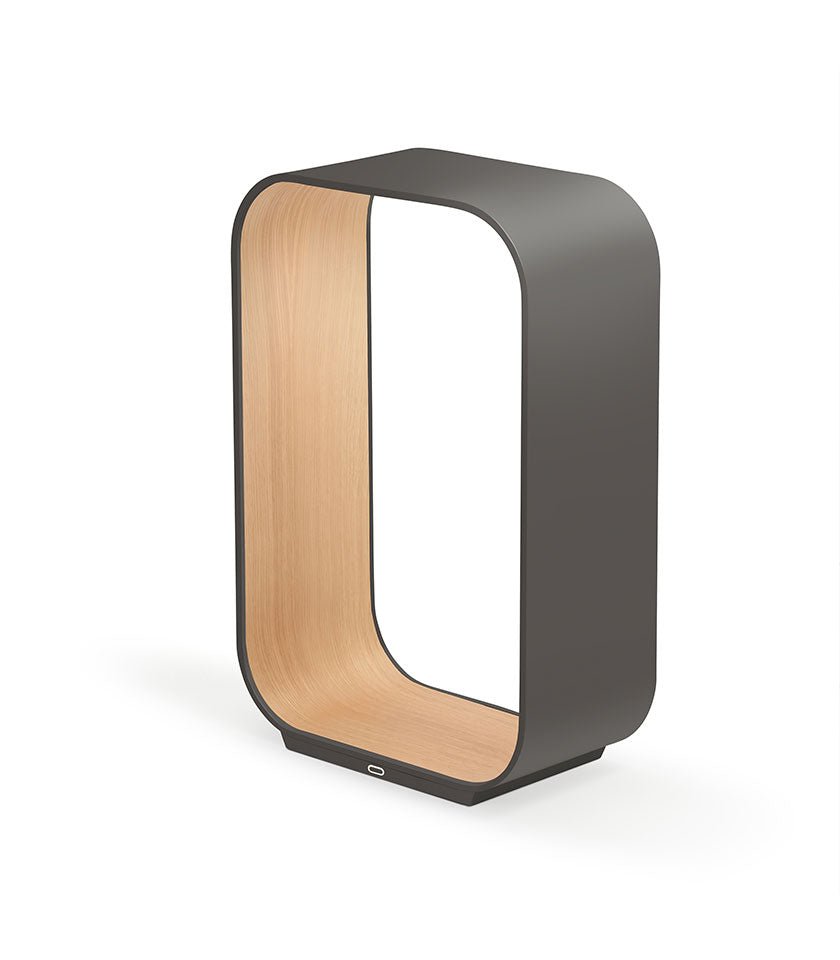 Lampe de table Contour - Graphite / Chêne Blanc 25 pouces by Pablo Designs | Luminaires & cie