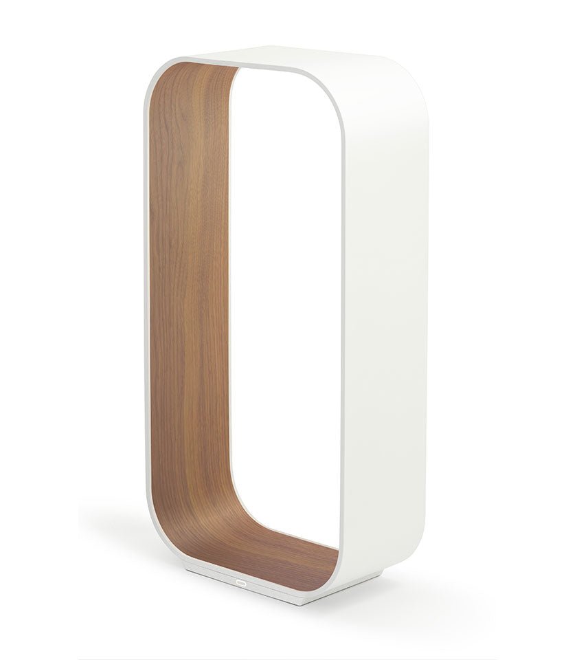 Lampe de table Contour - Blanc / Noyer 25 pouces by Pablo Designs | Luminaires & cie