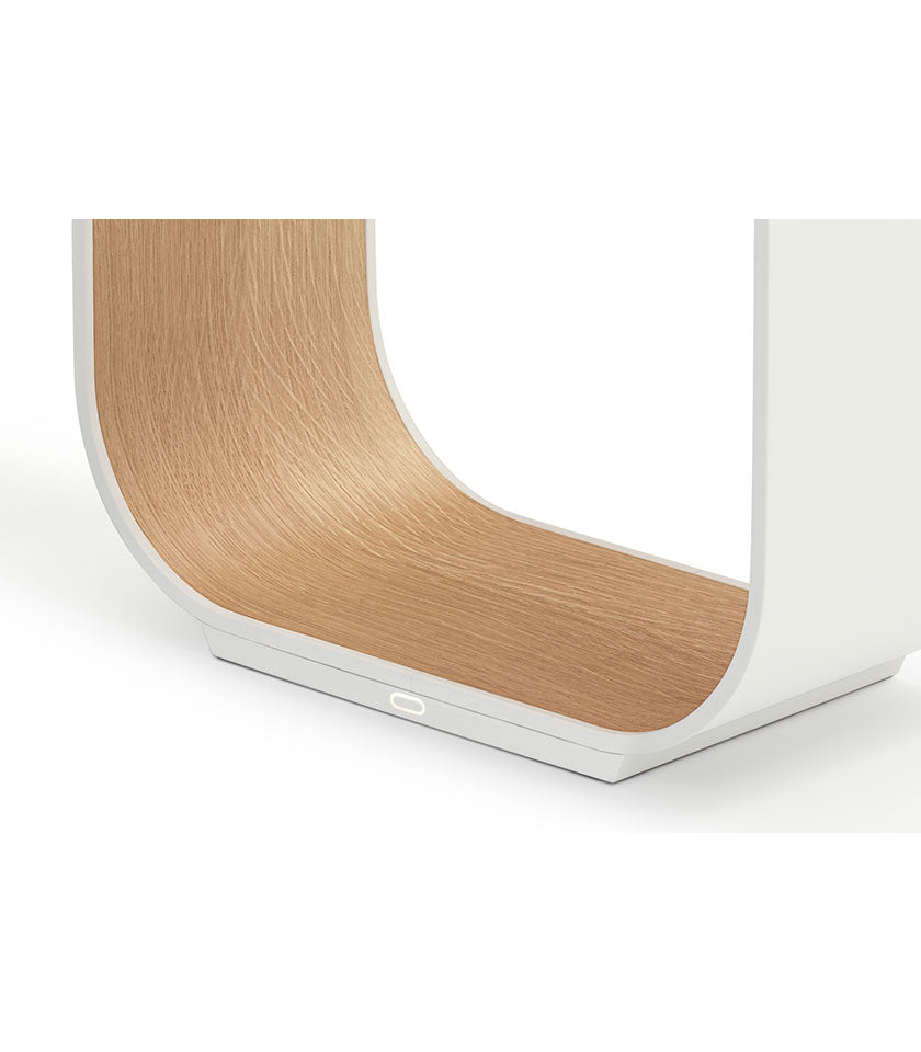 Lampe de table Contour - Graphite / Noyer 17.5 pouces by Pablo Designs | Luminaires & cie