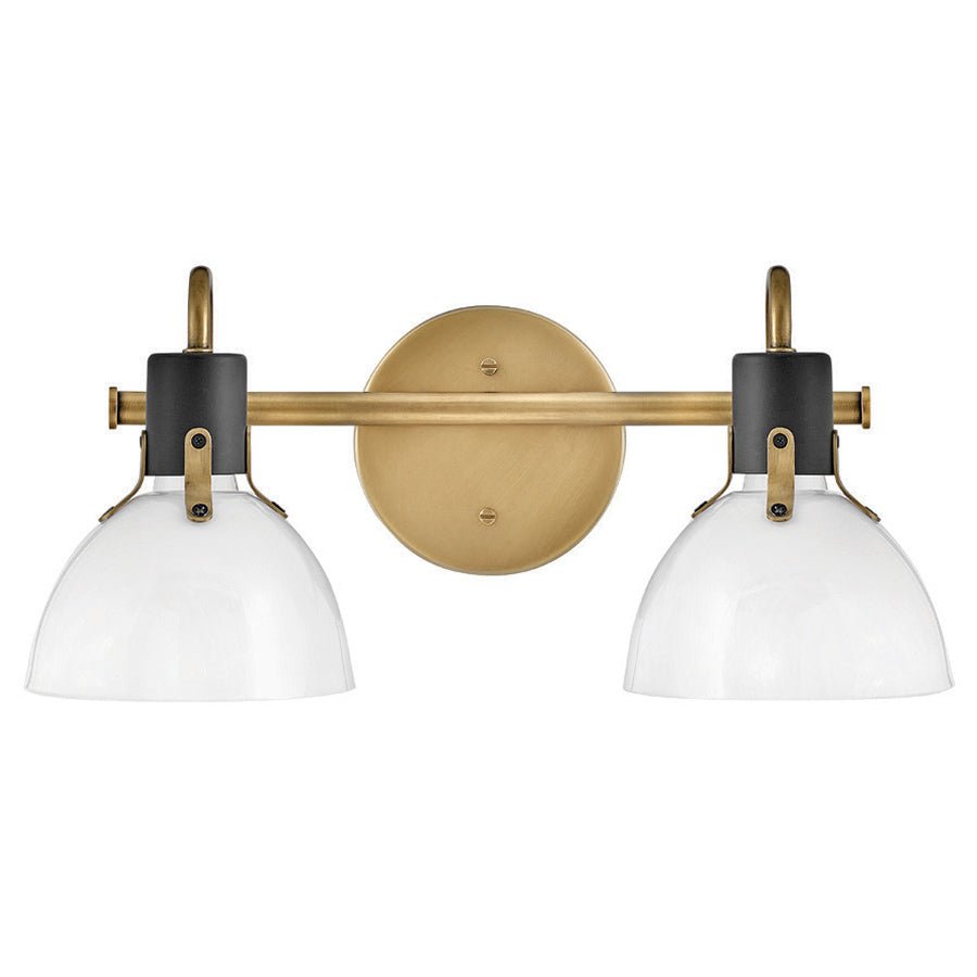 Luminaire de vanité Argo - Laiton et noir 2 Lumières by Hinkley | Luminaires & cie