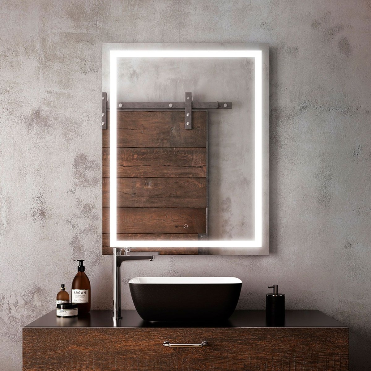 Miroir rétroéclairé Effect Rectangle - 30" X 38" by Miraz | Luminaires & cie
