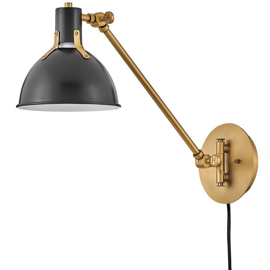 Murale Argo - Noir satiné et laiton by Hinkley | Luminaires & cie