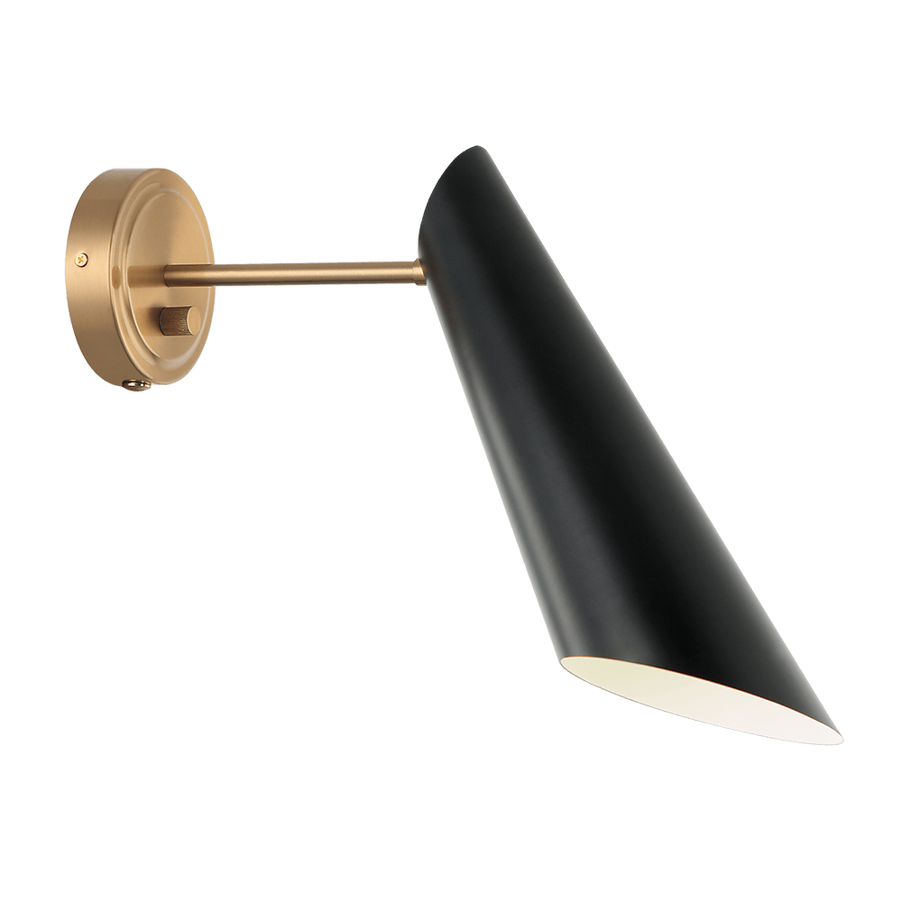 Murale Butera - Or vieilli Laiton + Noir 12" by Matteo Lighting | Luminaires & cie