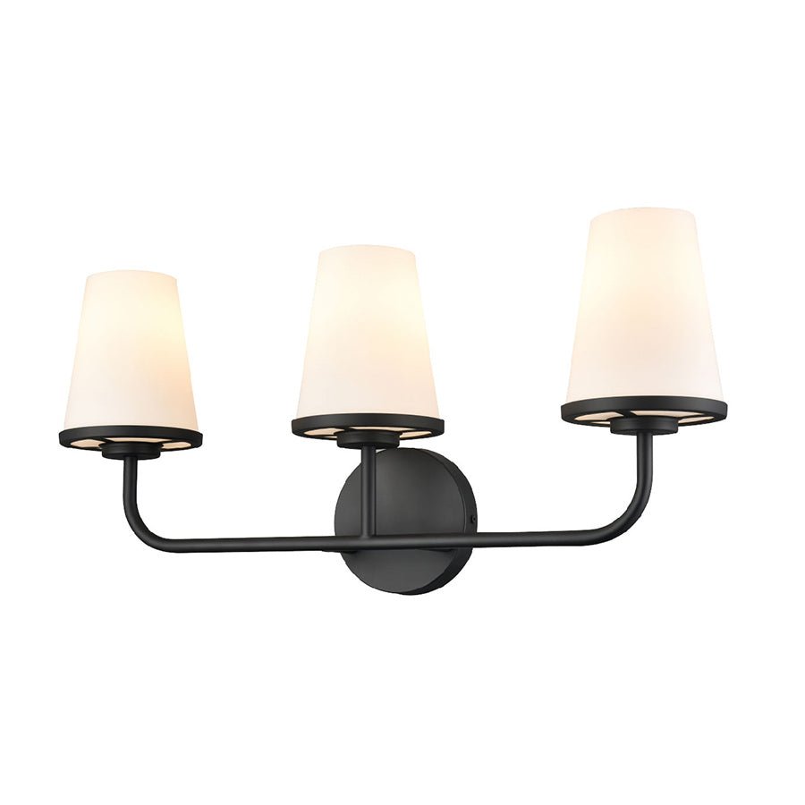 Murale Salle de bain Kanata - Ébène 3 Lumières by DVI Lighting | Luminaires & cie