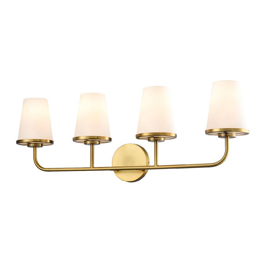 Murale Salle de bain Kanata - Laiton 4 Lumières by DVI Lighting | Luminaires & cie