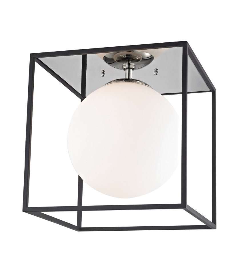 Plafonnier Aira H141501L - PN/BK - by Mitzi | Luminaires & cie